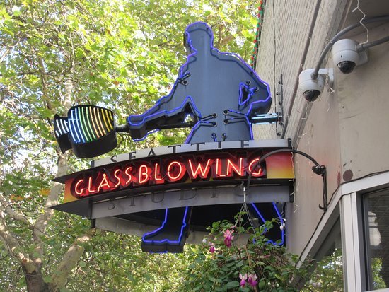 The heat from melting and glassblowing at this studio is a perfect warmth to beat the rainy days in Seattle.